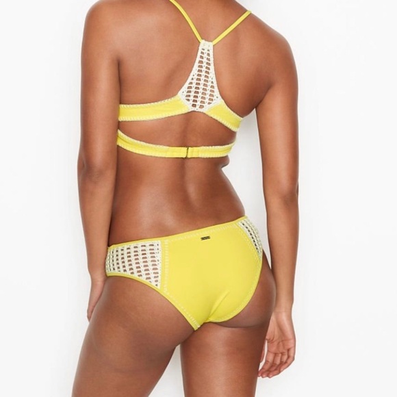 2pcs (36C Top & L Bottom) Victoria's Secret Crochet Swim Bikini Set - Picture 3 of 11